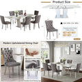 7-Piece Marble Top Dining Table Set or 6-Piece Expandable Dining Table with Grey Tufted Chairs or 6-Seat Large Kitchen Table wit